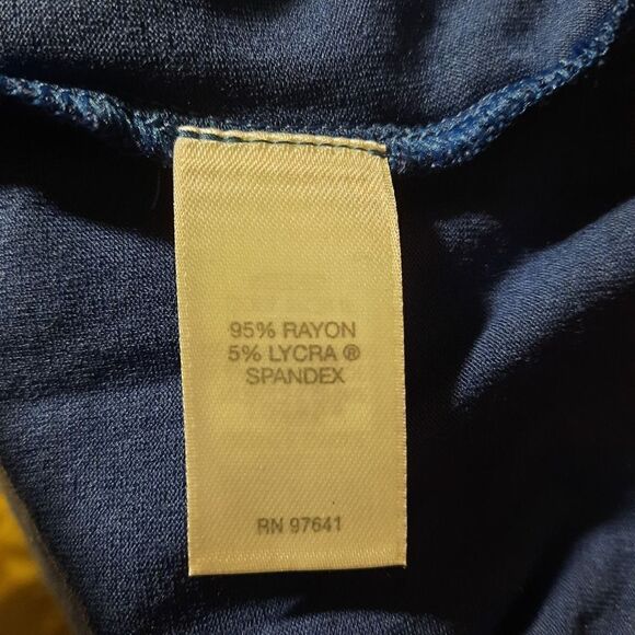 J.‎ Jill Women's Blue Rayon Blend Sleeveless Crew Neck Midi Blouse Size XS - Picture 6 of 7